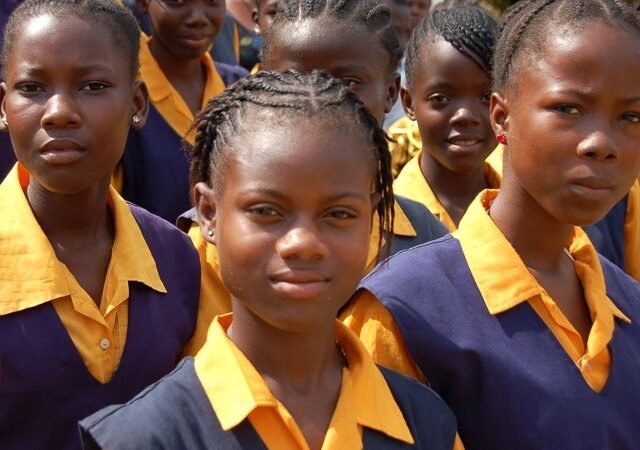Liberia schoolgirls (7269275010), Liberia. Image d'archive.