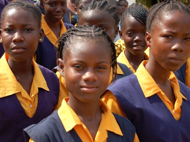 Liberia schoolgirls (7269275010), Liberia. Image d'archive.