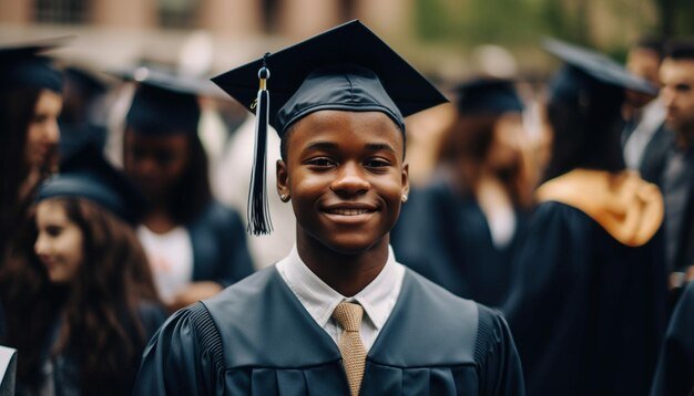 groupe d'étudiants diplômés a utilisé un cours préscolaire pour une cérémonie au format universitaire