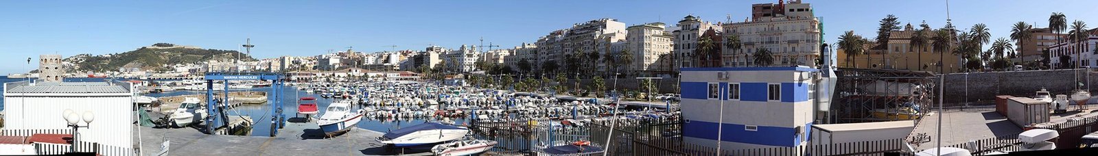 Ceuta banner, Maroc. Image d'archive.