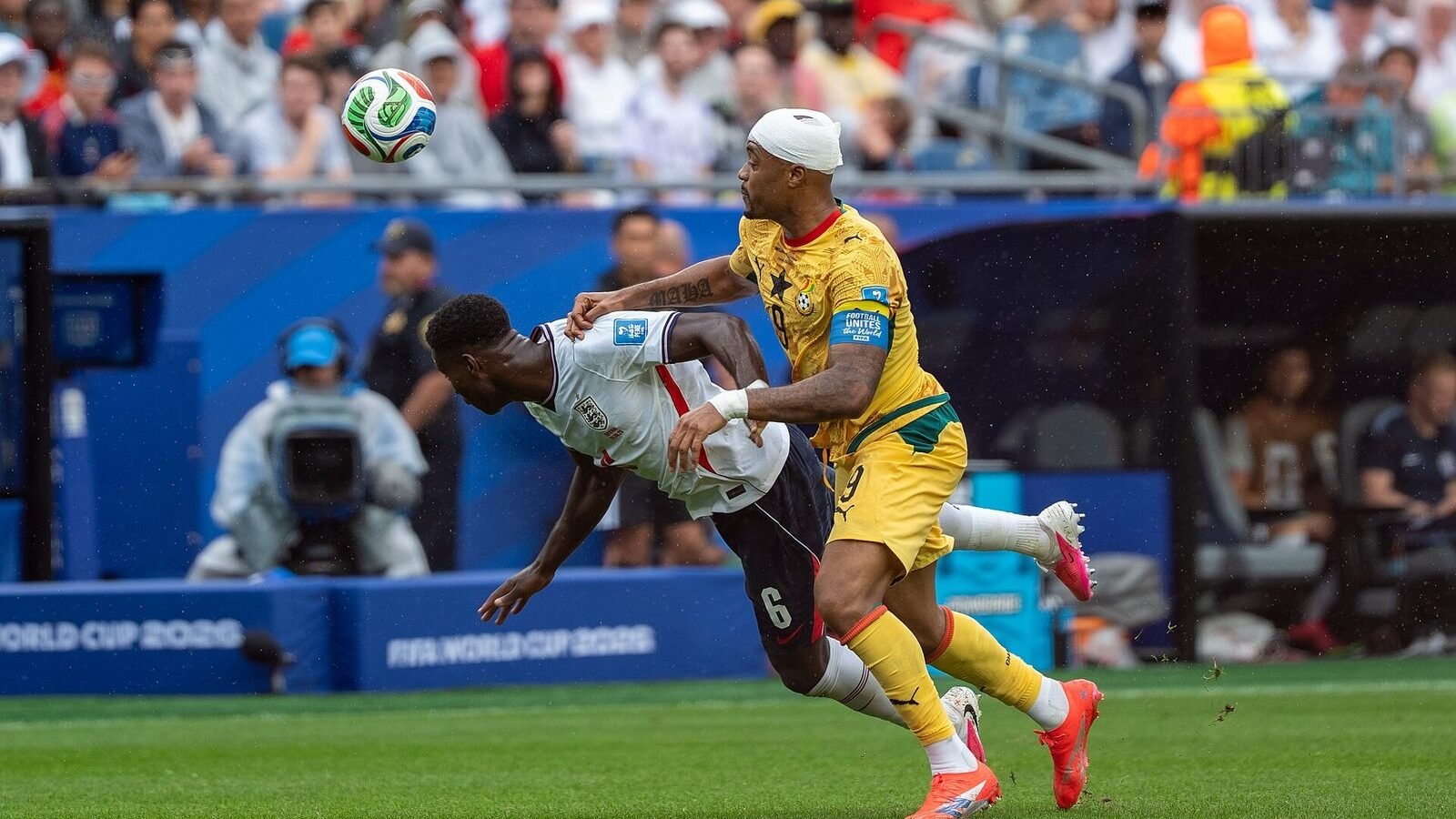 Marc Guehi Jordan Ayew England v Ghana 23 June 2026-259, Ghana. Image d'archive.