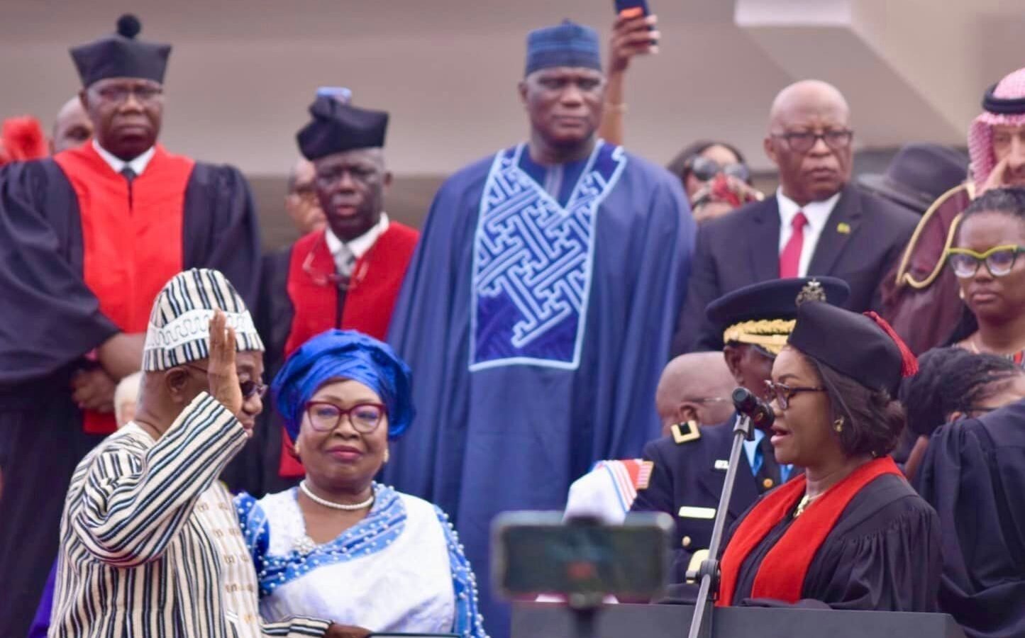 Joseph N Boakai oath of office 2024, Liberia. Image d'archive.