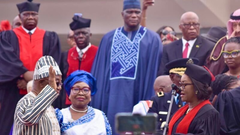 Joseph N Boakai oath of office 2024, Liberia. Image d'archive.