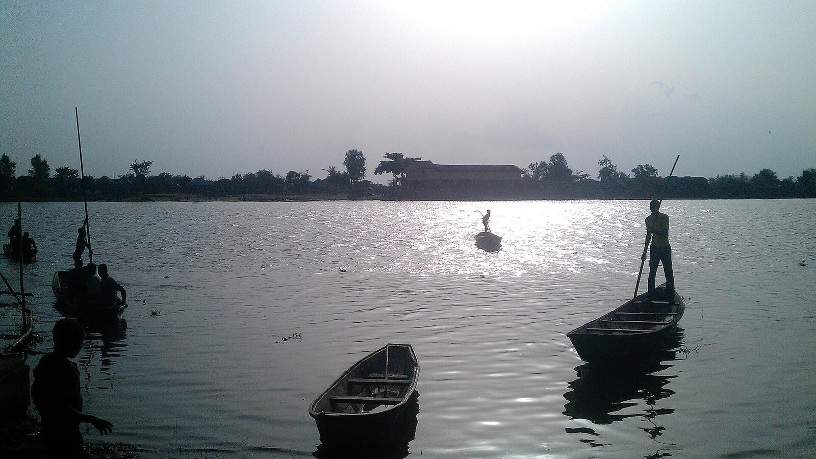 Fleuve ouémé (Hetin sota), Bénin. Image d'archive.
