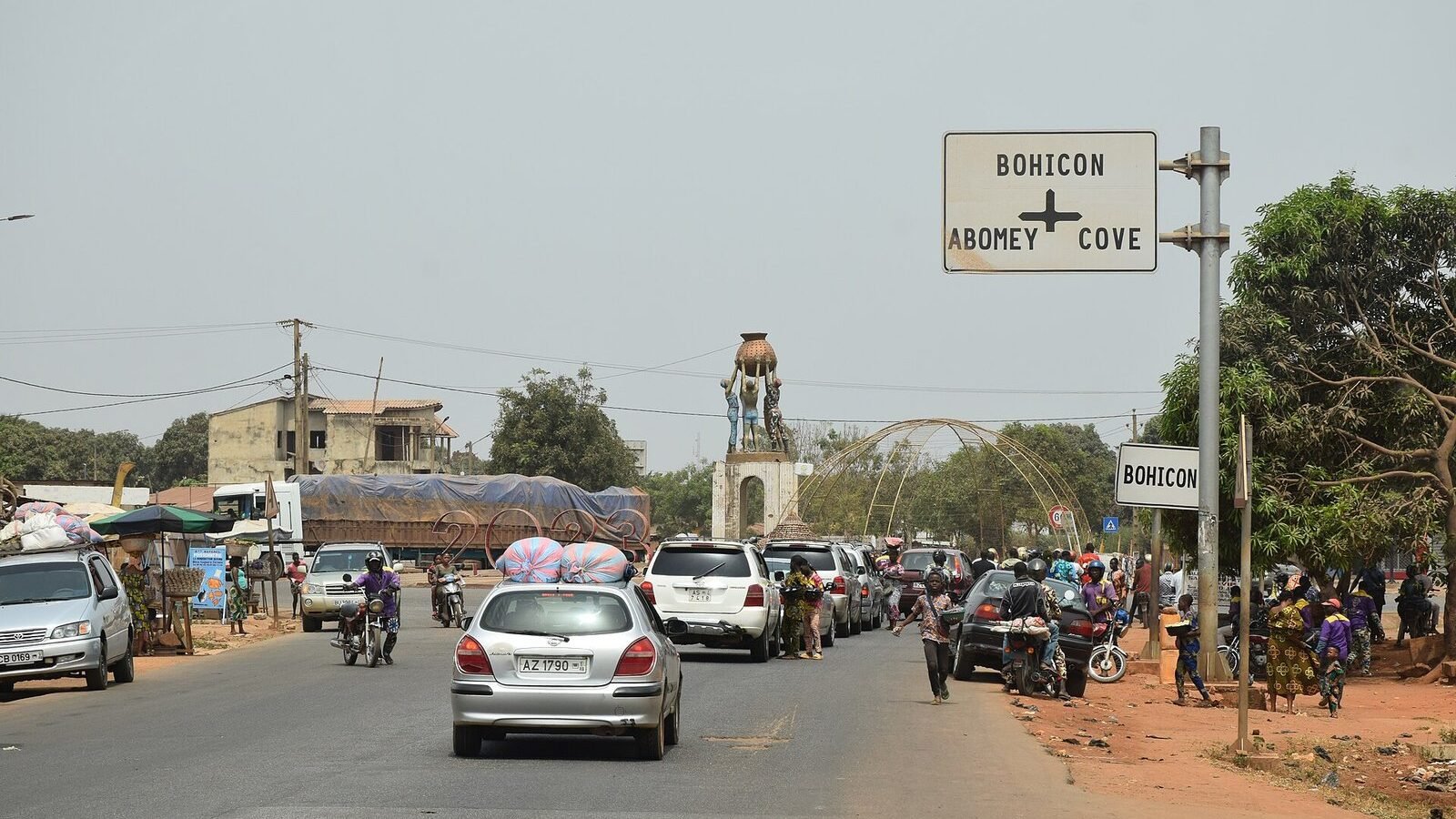 Bohicon voie inter-État Bénin-Niger Bénin 03, Bénin. Image d'archive.
