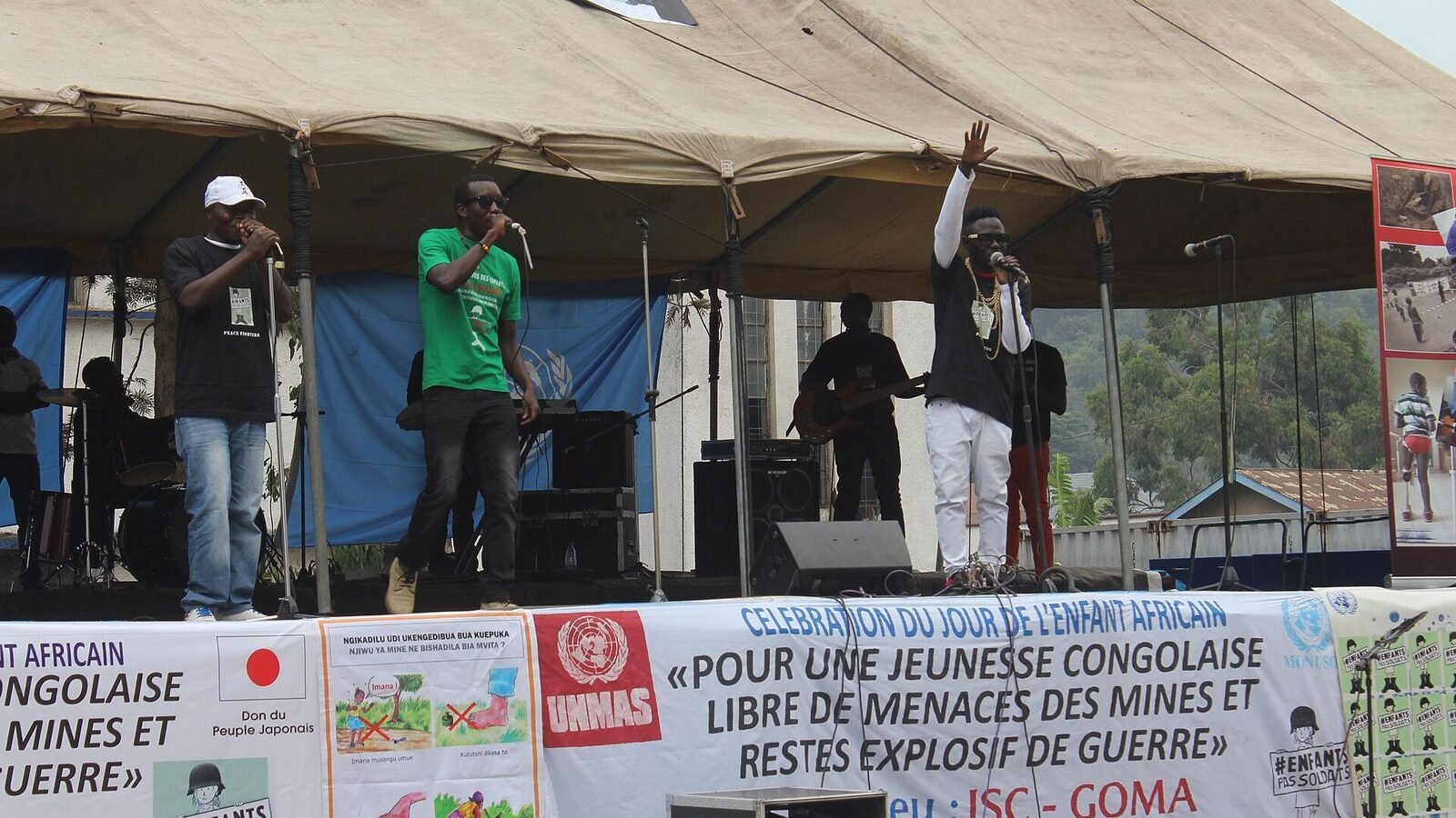 Goma, Nord Kivu, RD Congo - Journée de sensibilisation et d’activités culturelles organisée par la Section Protection de l’Enfant (MONUSCO), et le Service de Lutte anti-mines (UNMAS). (19893069078), RD Congo. Image d'archive.