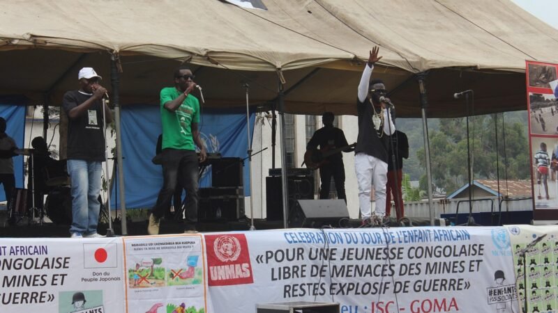 Goma, Nord Kivu, RD Congo - Journée de sensibilisation et d’activités culturelles organisée par la Section Protection de l’Enfant (MONUSCO), et le Service de Lutte anti-mines (UNMAS). (19893069078), RD Congo. Image d'archive.