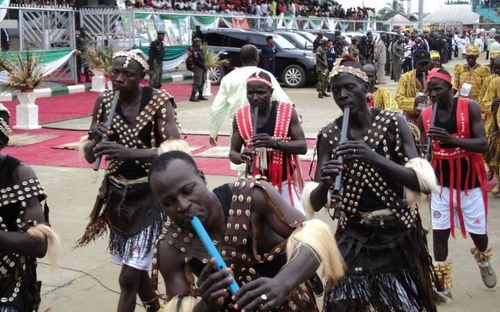 Plateau state contingent 1, Nigeria. Image d'archive.