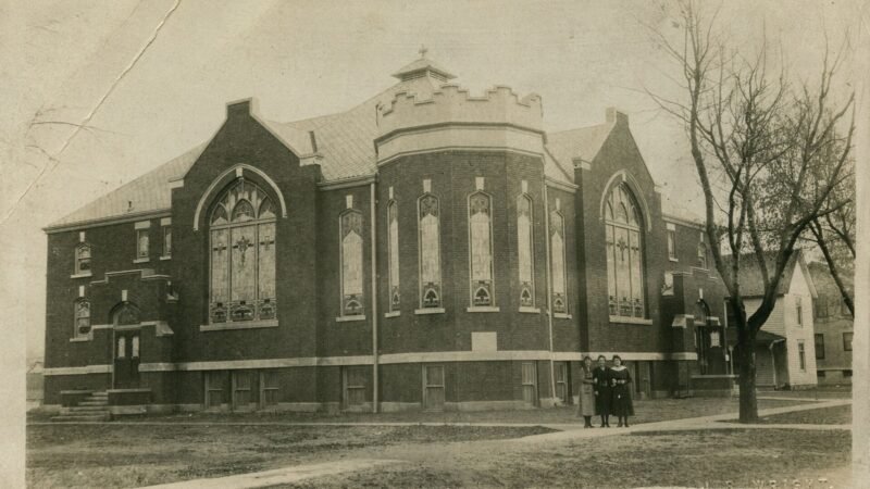 Methodist Episcopal Church, circa 1920 - Morocco, Indiana (5866254628), Maroc. Image d'archive.